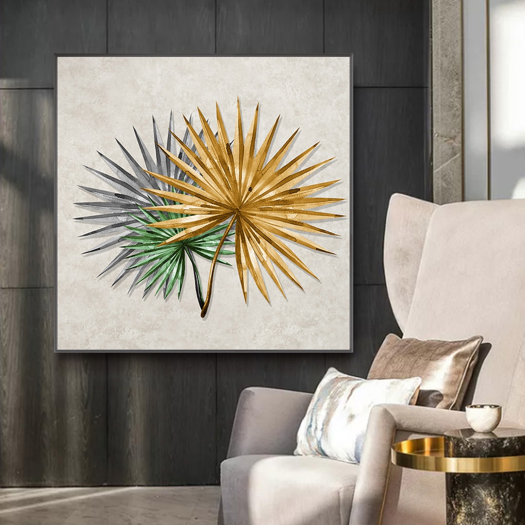 Tranh treo tường, cây cọ vàng ý nghĩa trong phong thủy