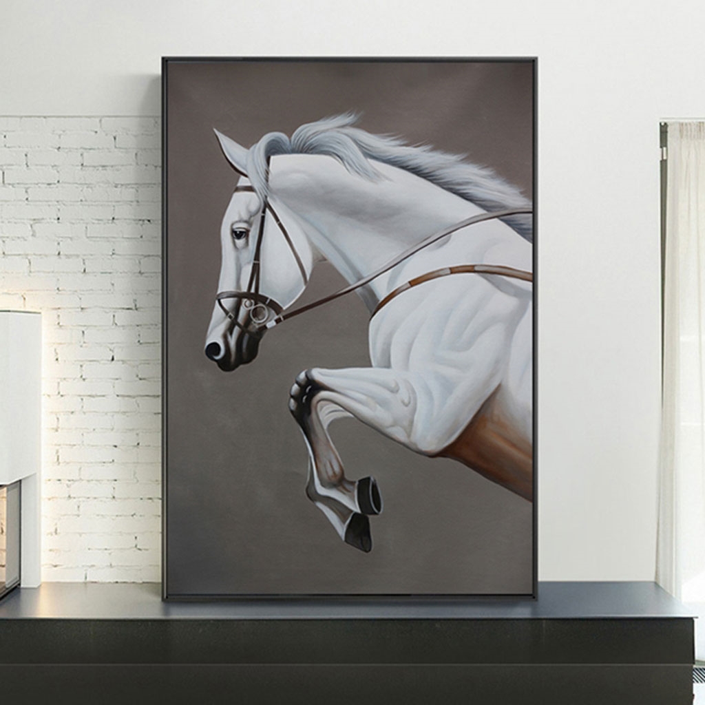 Tranh treo tường, ngựa trắng, ý nghĩa cách treo hợp phong thủy
