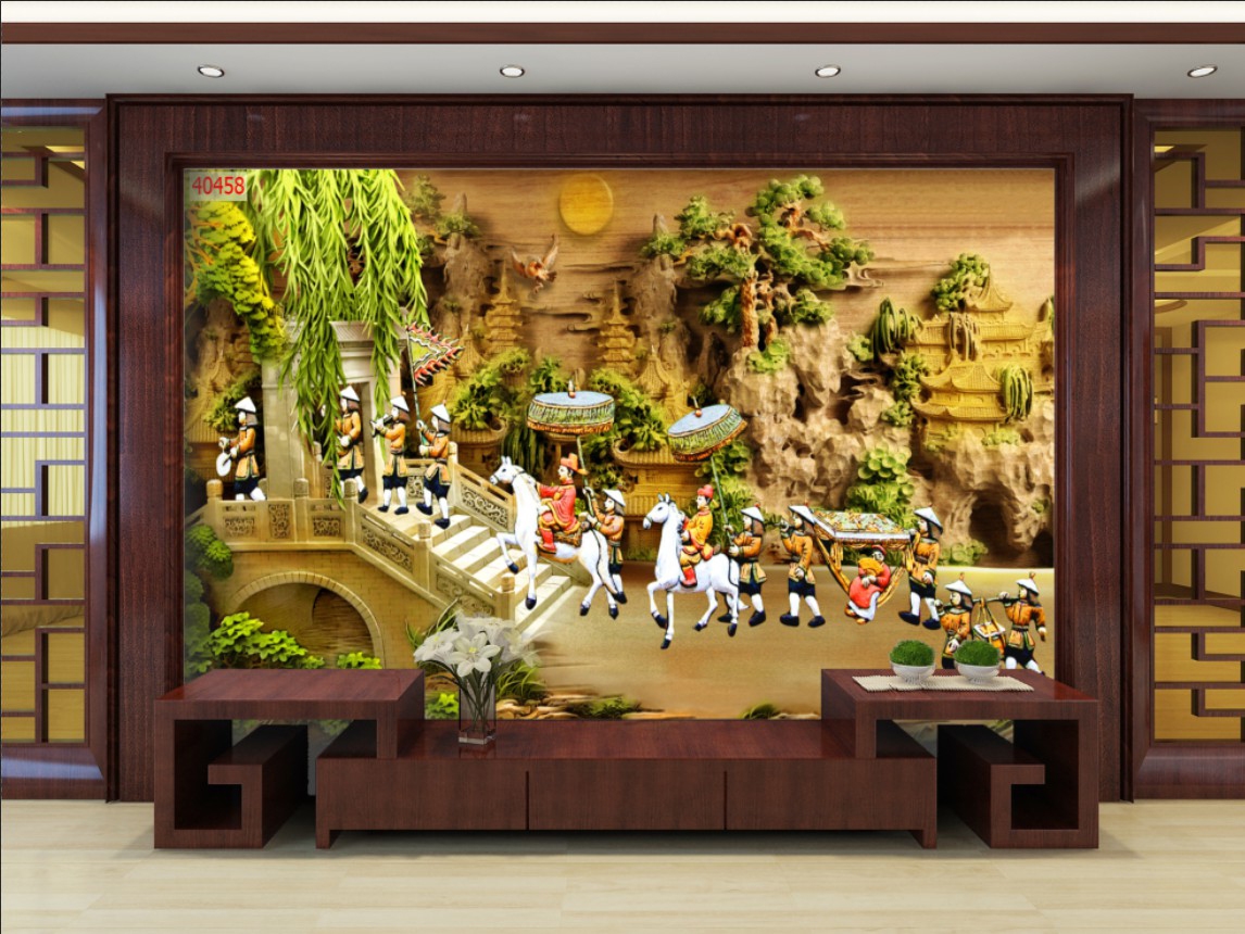 Tranh vinh quy bái tổ trang trí với nhiều ý nghĩa gợi nhớ cội nguồn tôn sư trọng đạo