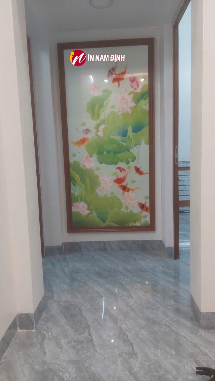 Tuyệt phẩm tranh cá chép hoa sen ý nghĩa cách treo hợp phong thủy