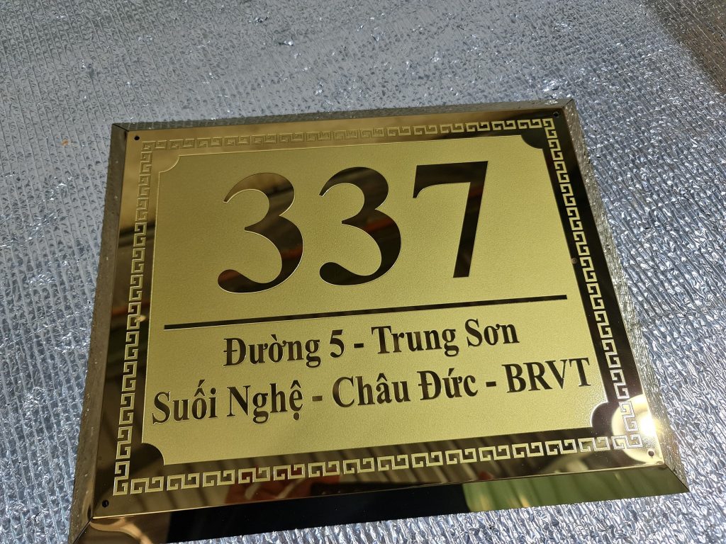 Xịn sò, làm biển số nhà đẹp tại hải phòng trang trọng cát tường