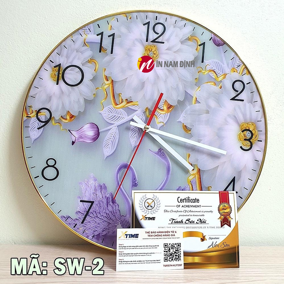 Xịn sò, mẫu tranh đồng hồ treo tường hiện đại trang trí phòng khách hút lộc tài như ý