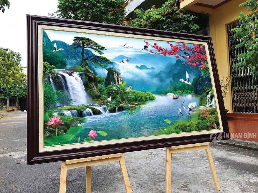 Xịn sò, top mẫu tranh phong thủy cho tuổi Bính Dần trang trí phòng khách sang chảnh