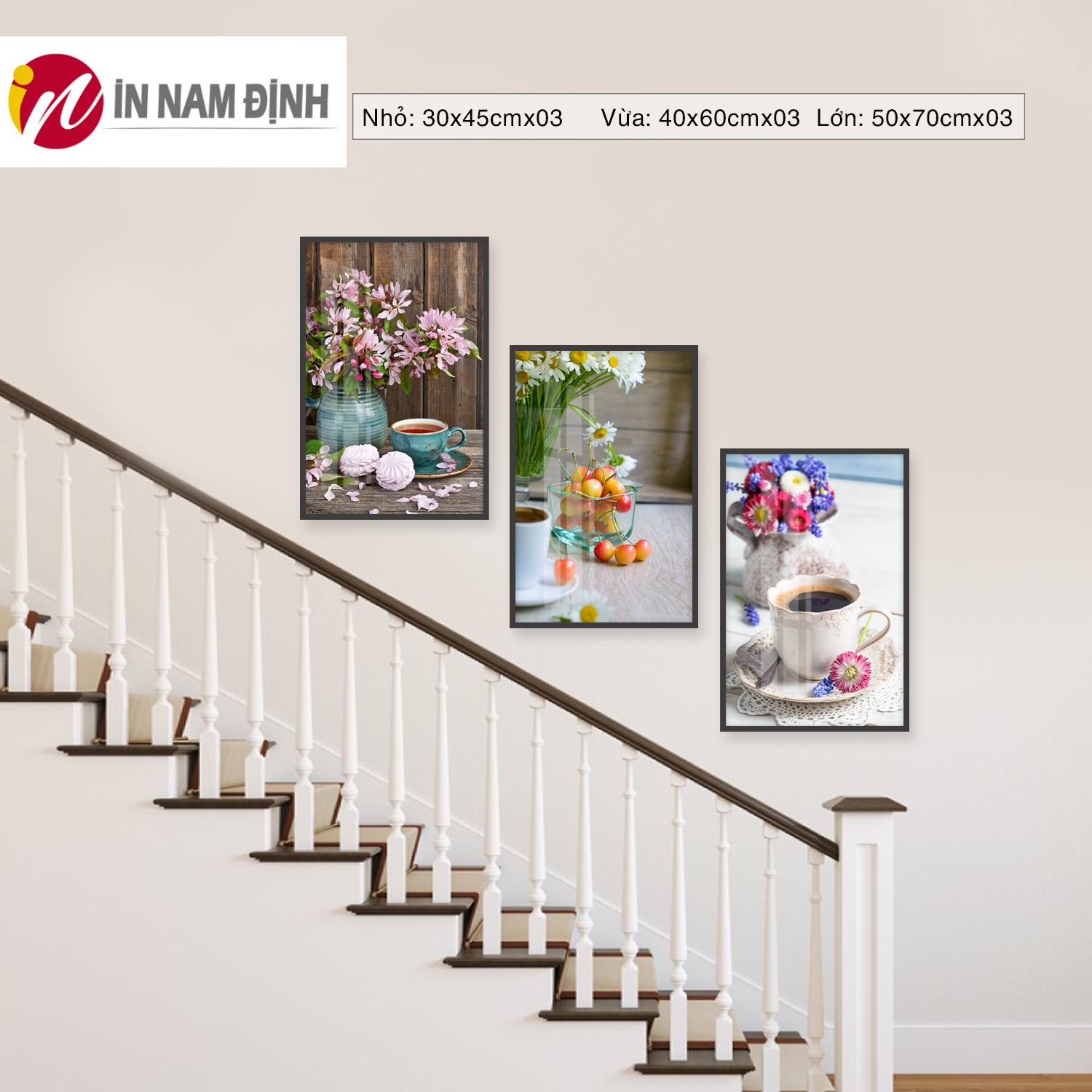 Xịn sò top mẫu tranh treo cầu thang 3d trang trí sang chảnh