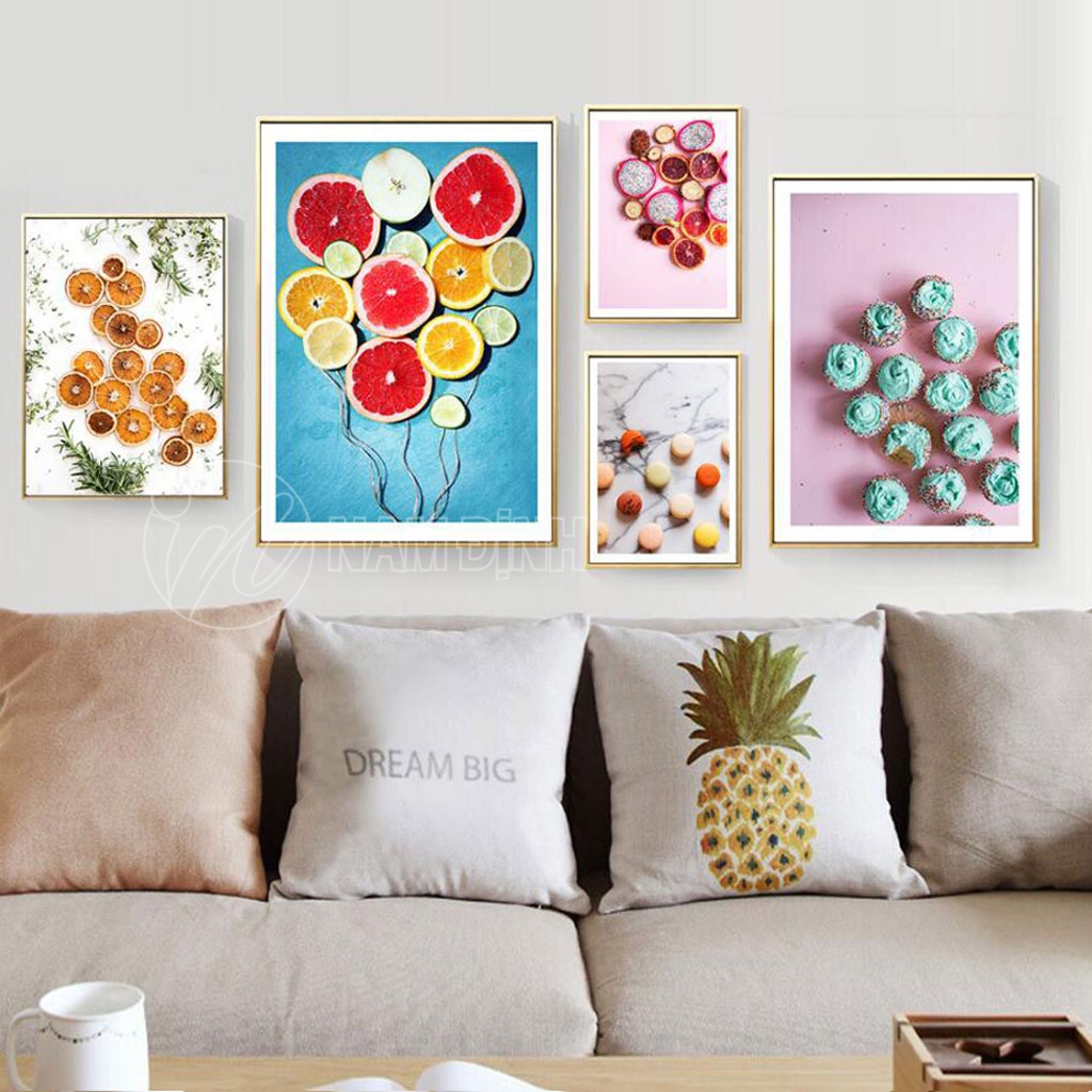 Xịn sò tranh dán tường 3d cho phòng ăn trang trí cát tường