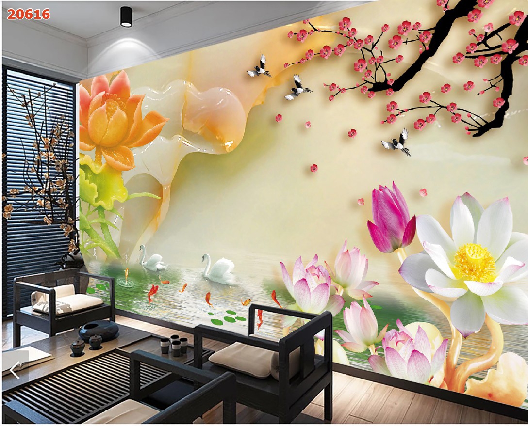 Xịn sò, tranh kính 3d phòng khách trang trí không gian đổi mới sang chảnh