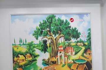 Xịn sò tranh làng quê Việt Nam đẹp nhất trang trí tái hiện ký ức tuổi thơ