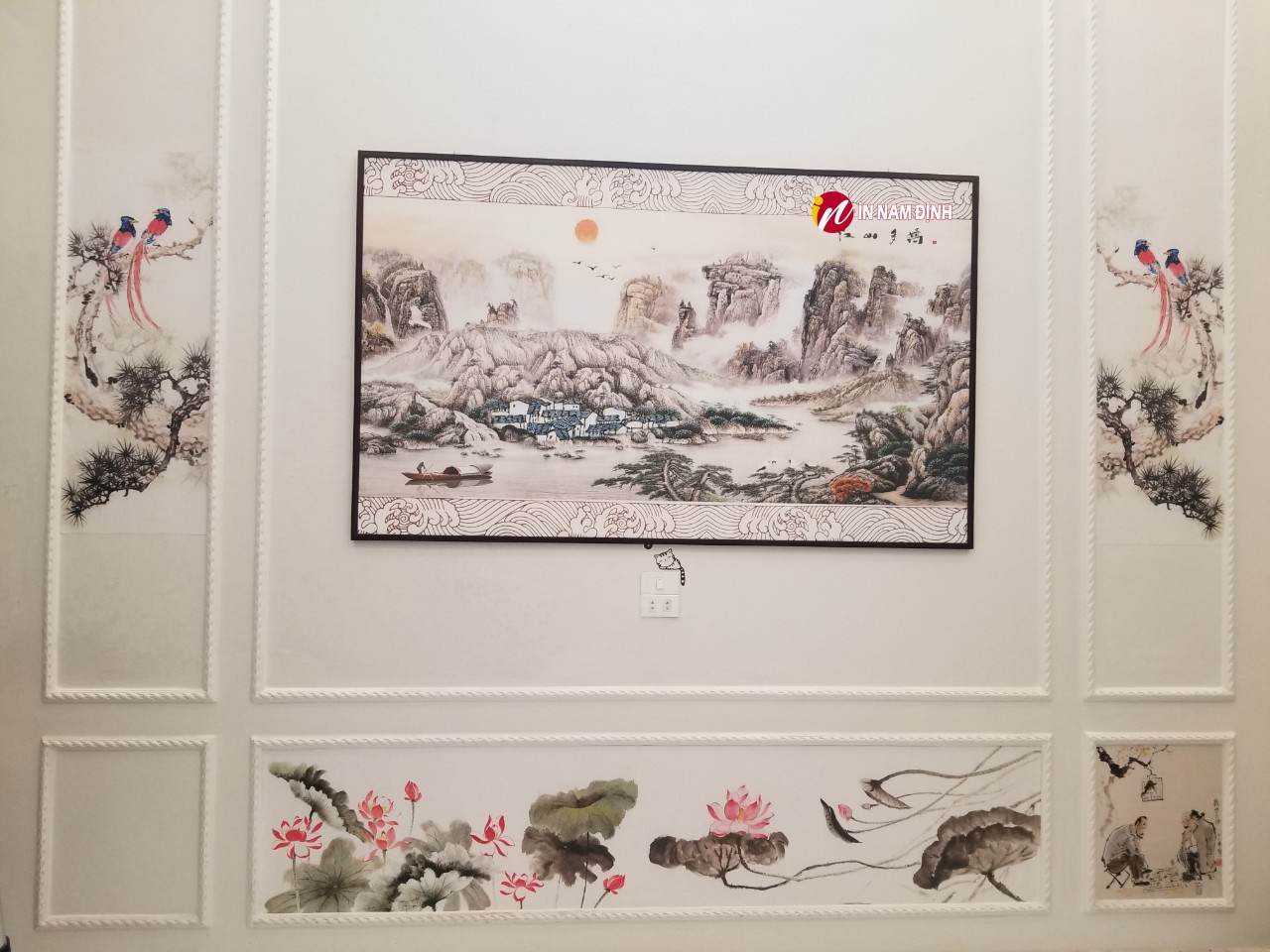 Xịn sò, tranh thủy mặc 3d sự lựa chọn hoàn hảo cho không gian nội thất cát tường