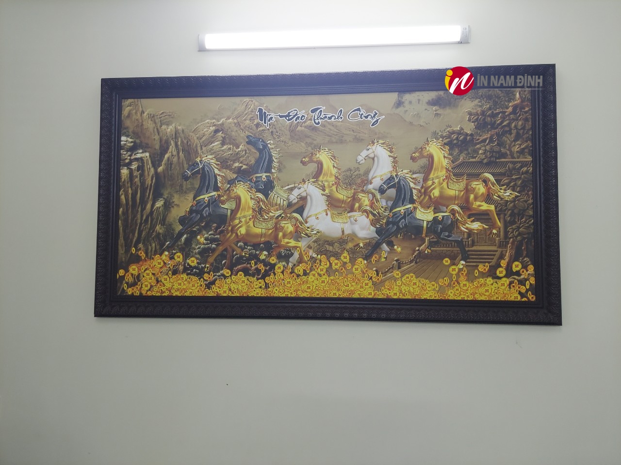 Xịn sò, tranh tráng gương mã đáo thành công trang trí sang chảnh hút lộc tài, vượng khí