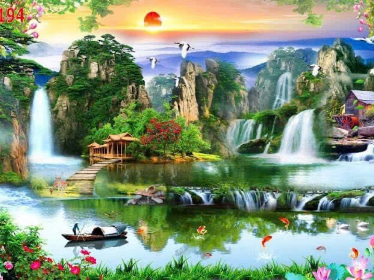 Xu hướng trang trí nội thất hiện đại với tranh dán tường sơn thủy hữu tình ý nghĩa