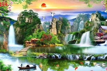 Xu hướng trang trí nội thất hiện đại với tranh dán tường sơn thủy hữu tình ý nghĩa
