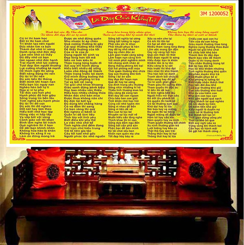 Xu hướng trang trí tranh lời dạy Khổng tử làm kim chỉ nam soi sáng tri thức