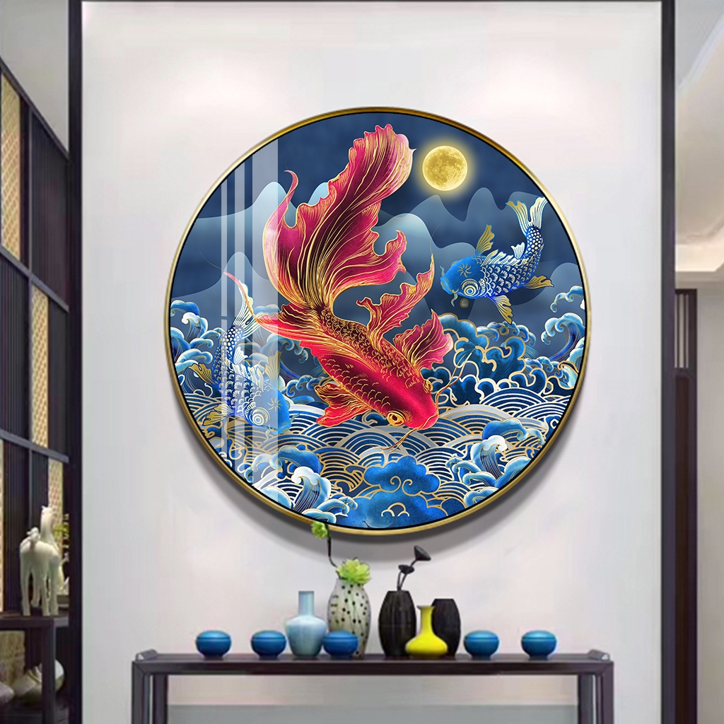 Xu hướng trang trí tranh tròn tráng gương nghệ thuật cát tường