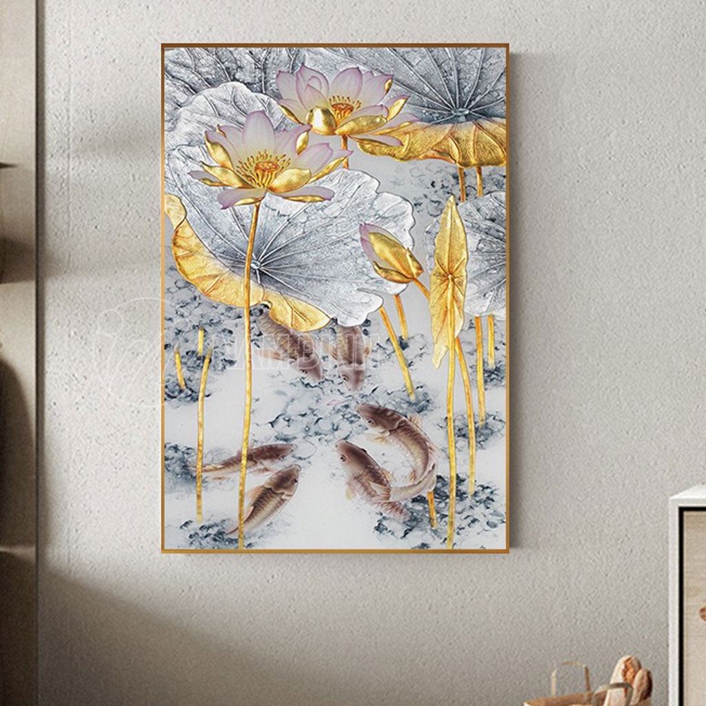 Ý nghĩa của tranh hoa sen treo tường - Quốc hoa của Việt Nam