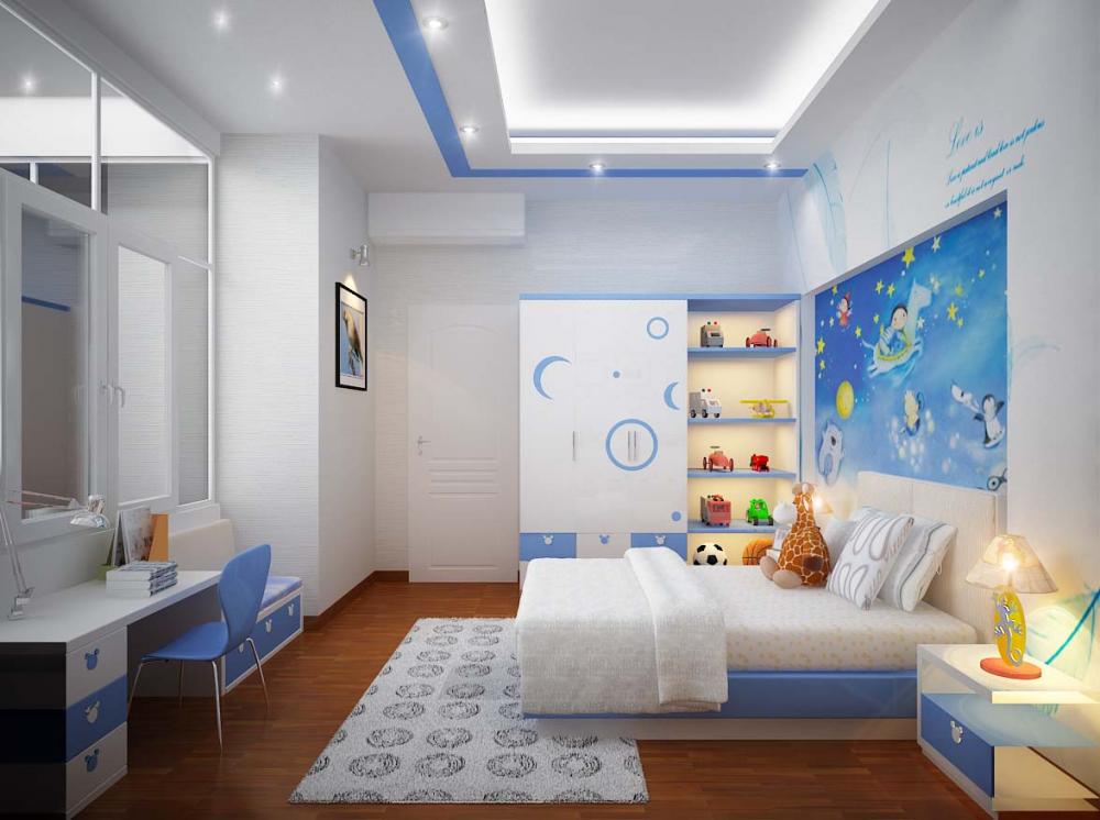 Tranh dán tường 3D phòng ngủ trẻ em