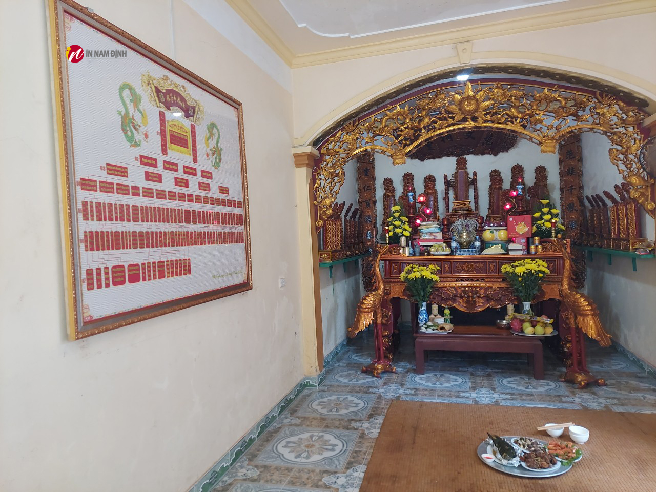 Tranh treo bàn thờ gia tiên là các loại tranh được sử dụng để trang trí phòng thờ đẹp nhằm giúp không gian thờ cúng trang nghiêm hơn. 