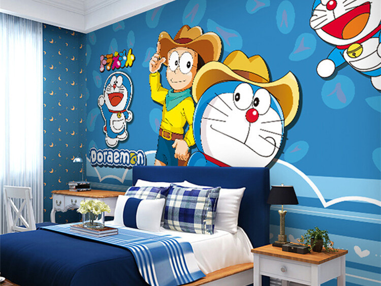 Có nên dùng tranh dán tường doremon 3D để trang trí phòng ngủ hay không?