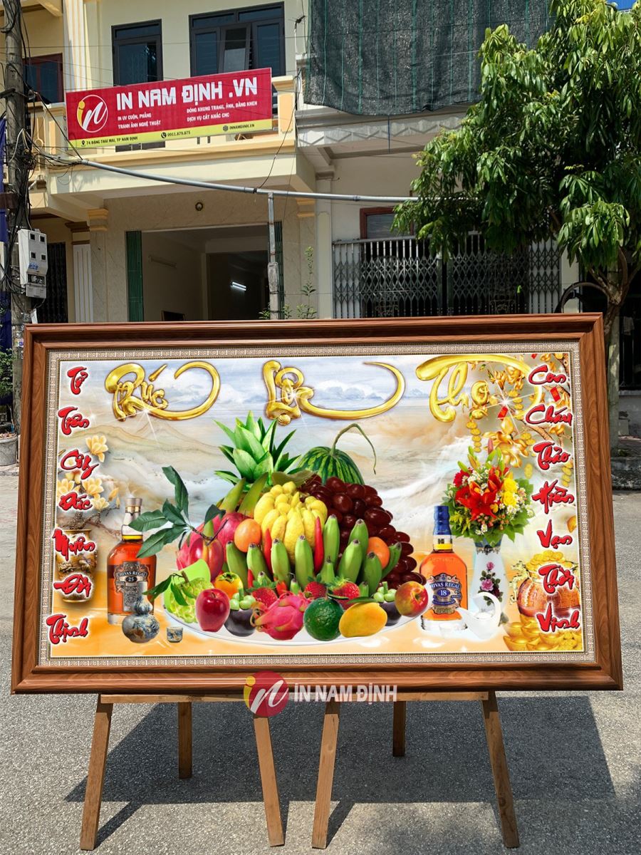 Đóng khung tranh phòng thờ chất lượng số 1 tại Nam Định