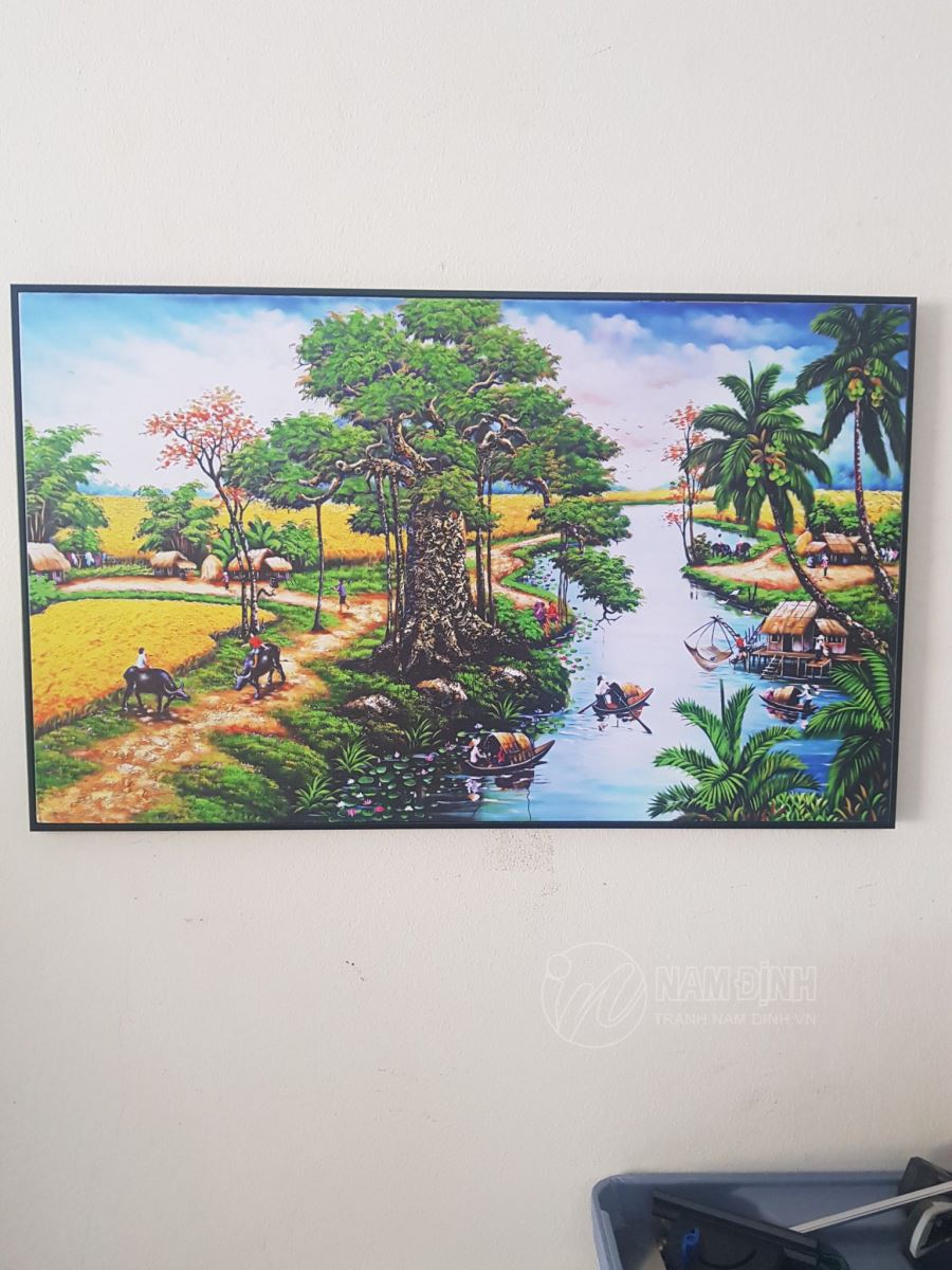 Địa chỉ mua tranh phong cảnh cánh đồng chất lượng, giá cả phải chăng - In  Nam Định