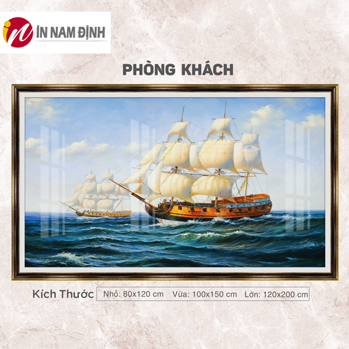 Tranh thuận buồm xuôi gió cánh buồm ra khơi