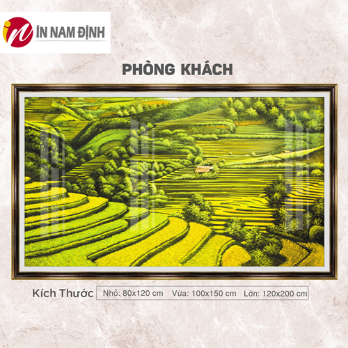 Tranh ruộng bậc thang trang trí phòng khách