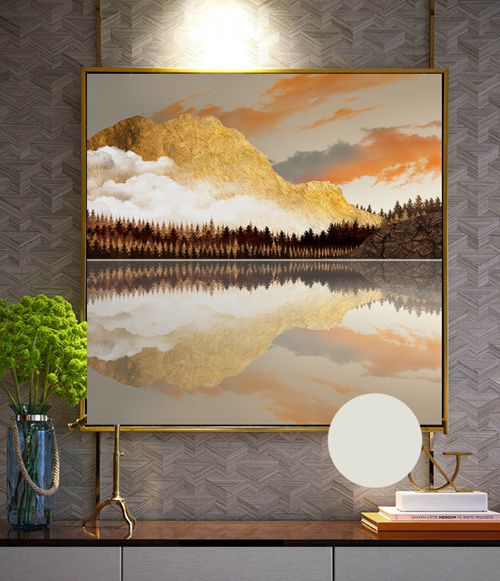 Tranh sơn thủy hình ảnh núi vàng
