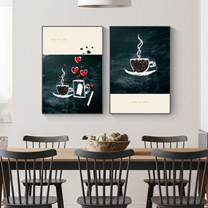 Tranh ẩm thực, bộ 2 bức trang trí quán cà phê