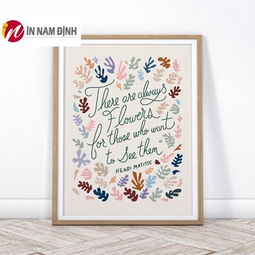 Tranh tối giản bức thư tình tự nhiên