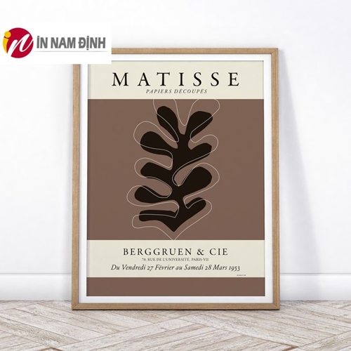 Tranh tối giản thiên nhiên cành lá