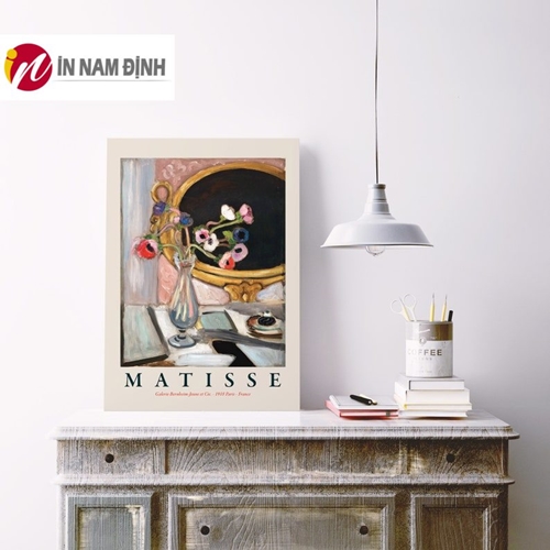 Tranh tối giản lọ hoa trang trí đẹp