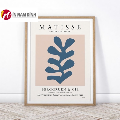 Tranh tối giản thiên nhiên cành lá