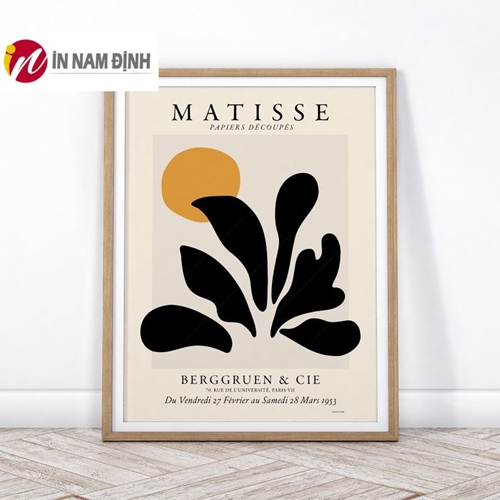 Tranh tối giản thiên nhiên cành lá