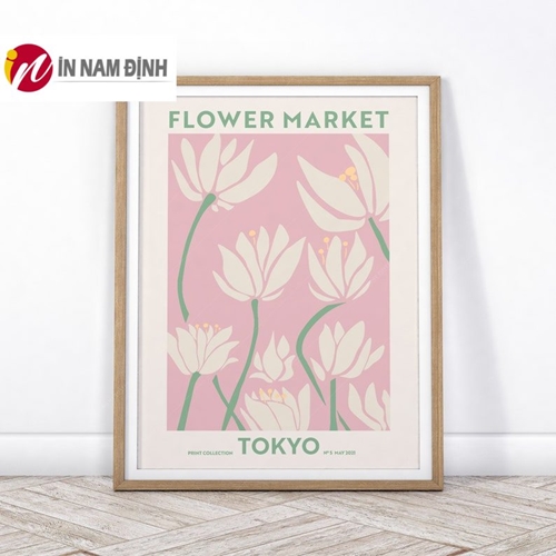 Tranh tối giản thiên nhiên hoa lá đẹp