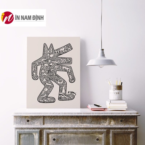 Tranh tối giản trừu tượng chân dung người