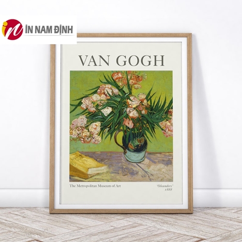 Tranh tối giản lọ hoa canvas trang trí