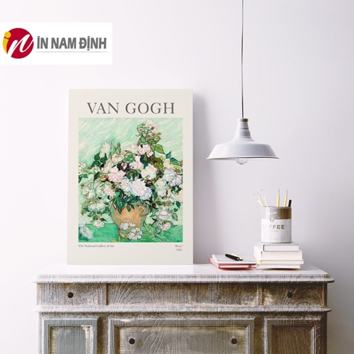 Tranh tối giản lọ hoa trang trí canvas