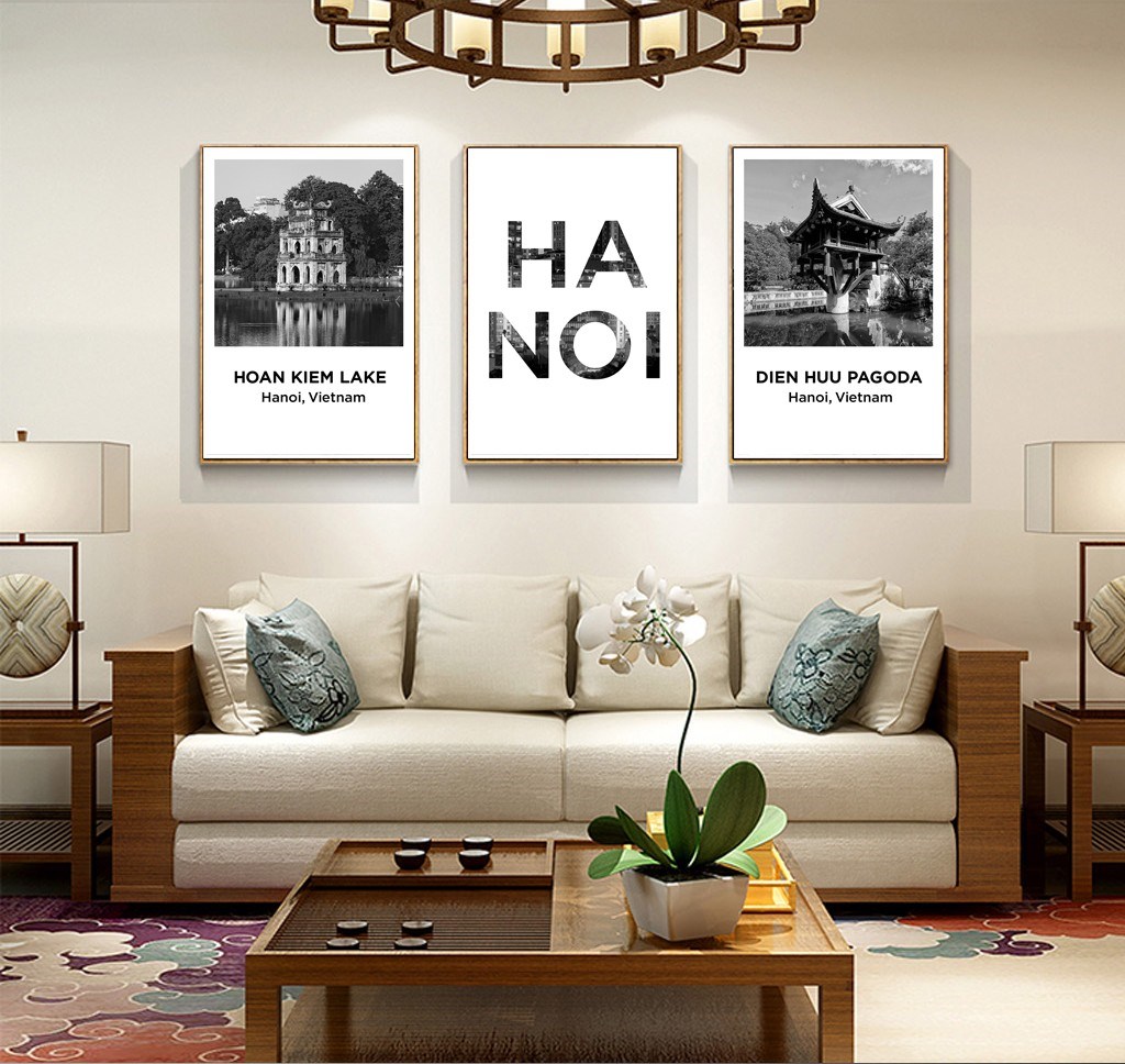 Tranh phong cảnh phố cổ Hà Nội sẽ mang đến nét hiện đại cho ngôi nhà của bạn
